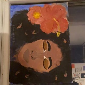 Oeuvre fait a la main par une jeune peintre noir